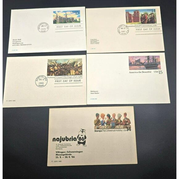 Vintage USPS First Day Of Issue Covers & Najubria 86 Postcards Lot LI3000 - Picture 1 of 7